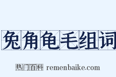 兔角龟毛组词是什么意思的图片